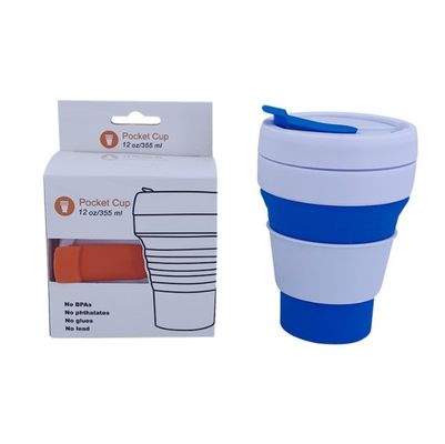 Bottle de água dobrável portátil retrátil para evento presente e xícara de café de bolso