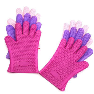 Logotipo Luvas de cozinha de silicone resistentes ao calor personalizadas para porta de panela quente na cozinha