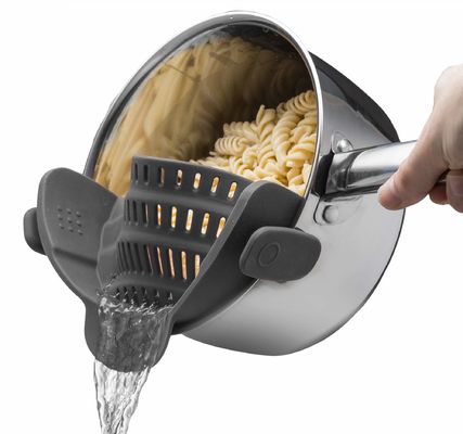Grampos de silicone ajustáveis O ajuste perfeito para utensílios Tipo filtros de colander e POTS