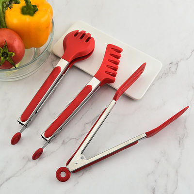 Home Cozinha Restaurante utensílios de comida Tong Set para salada de churrasco e churrasco Bife 3 peças
