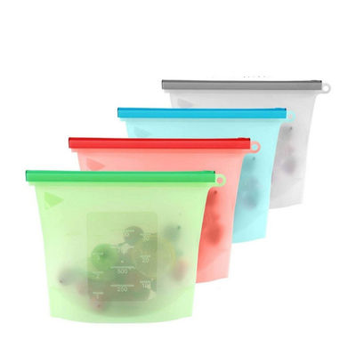 Saco de armazenamento reutilizável de silicone de qualidade alimentar