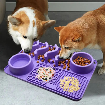 BPA-Free Silicone Pet Food Bowl Mat para Cães Filhotes Resistência à temperatura -40 a 250