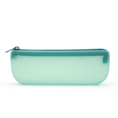 19*7*2.8cm Ferramentas de caneta de estudante Saco de armazenamento de silicone em design colorido com logotipo personalizado