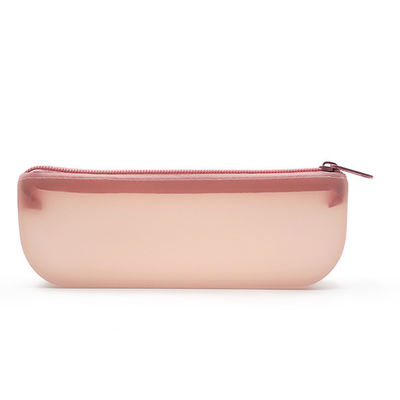 19*7*2.8cm Ferramentas de caneta de estudante Saco de armazenamento de silicone em design colorido com logotipo personalizado