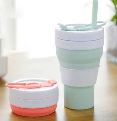 Bottle de água dobrável portátil retrátil para evento presente e xícara de café de bolso
