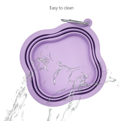 Taça de alimentação para cães de estimação 500/1000ml Capacidade Material de silicone portátil e ecológico