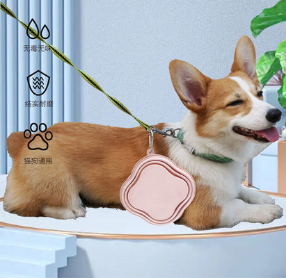 Taça de alimentação para cães de estimação 500/1000ml Capacidade Material de silicone portátil e ecológico