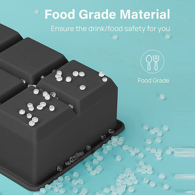 Função de moldagem de gelo Quadrado Silicone Ice Cube Trays Set para Whiskey Cocktails Bourbon