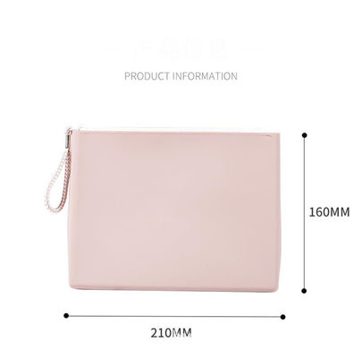 Saco de maquiagem de silicone de cor personalizada para cosméticos personalizados e duráveis