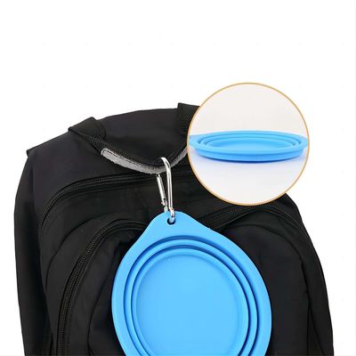 Taça de silicone para animais de estimação amigável para viagens para comida lenta e água potável em aventuras ao ar livre