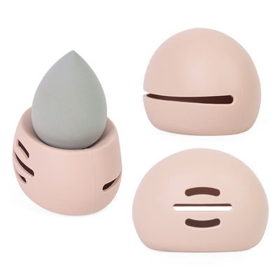 Caixa de suporte de maquiagem de silicone suave e ecológico para viagens cosméticas