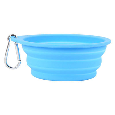 Taça de silicone para animais de estimação amigável para viagens para comida lenta e água potável em aventuras ao ar livre