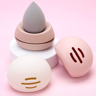 Caixa de suporte de maquiagem de silicone suave e ecológico para viagens cosméticas