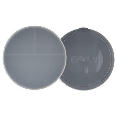 Placa de silicone para bebê com tampa e sucção