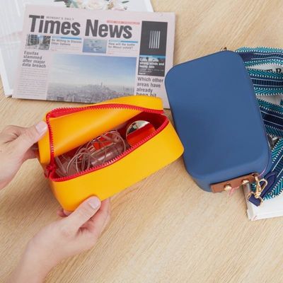 BPA livre versátil feminino Bolsa de fechadura de acessórios Organizador para escovas de maquiagem
