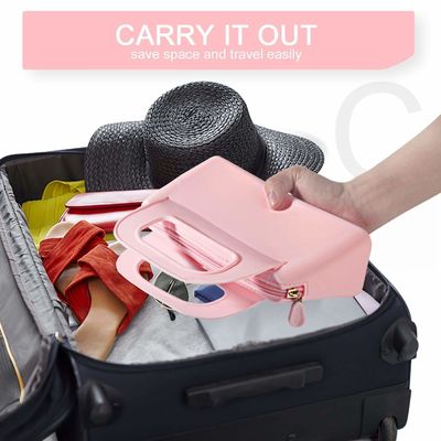 Bolsa de fecho de silicone personalizada colorida para armazenamento de cosméticos e artigos de higiene feminino