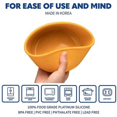 Cozinha Armazenamento de alimentos Caixa de almoço de silicone redonda Caixa Bento com BPA livre e de conservação fresca