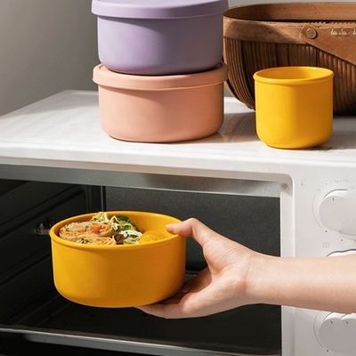 Cozinha Armazenamento de alimentos Caixa de almoço de silicone redonda Caixa Bento com BPA livre e de conservação fresca