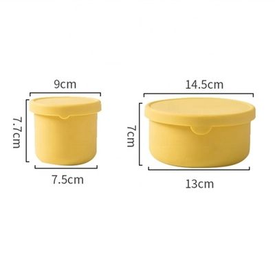 Cozinha Armazenamento de alimentos Caixa de almoço de silicone redonda Caixa Bento com BPA livre e de conservação fresca