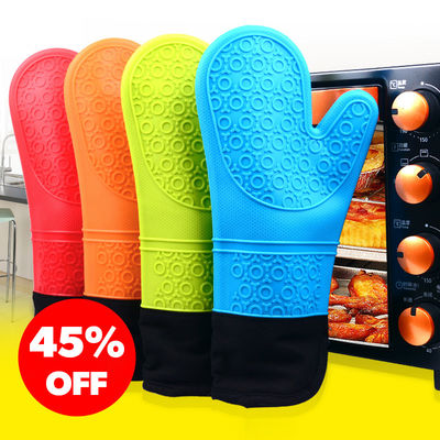 Luvas de silicone resistentes ao calor para cozinhar