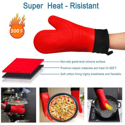 Luvas de silicone resistentes ao calor para cozinhar
