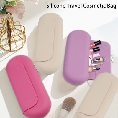 Logotipo personalizado Organizador de viagens de silicone cosmético para mulheres e meninas
