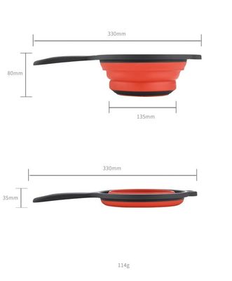 Ferramentas de cozinha Cesto redondo Colander Collapsible Sink Filter Set com alça PP TPR