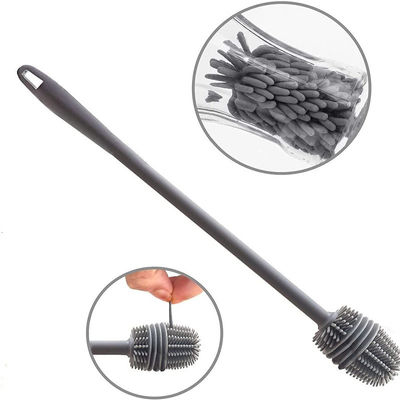 55 g escova de garrafa de silicone Escova de limpeza para lavagem manual de garrafas de água e utensílios de vidro