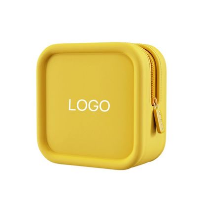 Saco cosmético de silicone com logotipo personalizado para joalharia e organização cosmética em movimento