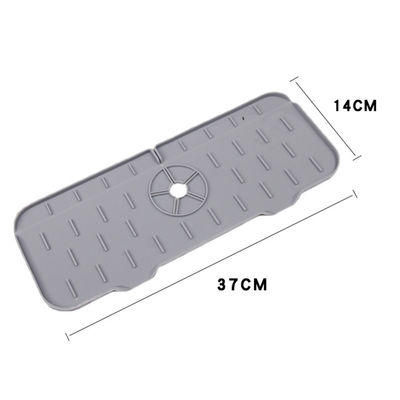 Home Cozinha utensílios de mesa preto silicone lavabo Splash Guard com design de absorção de água