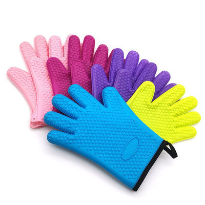 Logotipo Luvas de cozinha de silicone resistentes ao calor personalizadas para porta de panela quente na cozinha