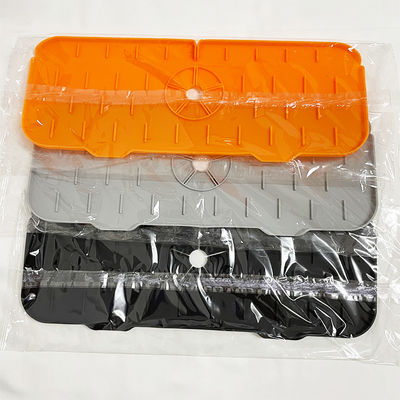 Home Cozinha utensílios de mesa preto silicone lavabo Splash Guard com design de absorção de água