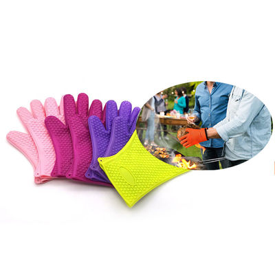 Logotipo Luvas de cozinha de silicone resistentes ao calor personalizadas para porta de panela quente na cozinha