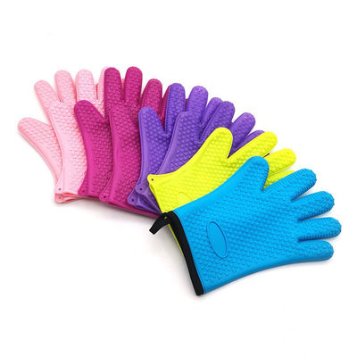 Logotipo Luvas de cozinha de silicone resistentes ao calor personalizadas para porta de panela quente na cozinha