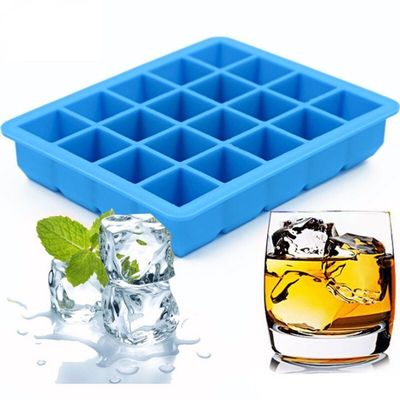 Caixa de gelo de silicone 15*12,3*2,3cm para congelador Molde de gelo quadrado de liberação fácil