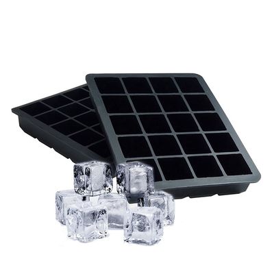 Caixa de gelo de silicone 15*12,3*2,3cm para congelador Molde de gelo quadrado de liberação fácil