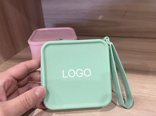 Caixa de Armazenamento de jóias personalizada Bolsa de maquiagem de silicone 100% de qualidade alimentar para bolsas de meninas
