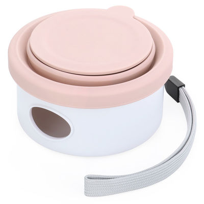 Alimentação para cães de viagem ao ar livre 3 em 1 Caixa de água dobrável para animais de estimação com tampa e design dobrável