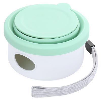 Alimentação para cães de viagem ao ar livre 3 em 1 Caixa de água dobrável para animais de estimação com tampa e design dobrável