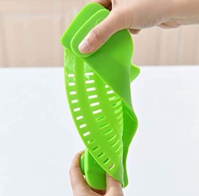 Grampos de silicone ajustáveis O ajuste perfeito para utensílios Tipo filtros de colander e POTS