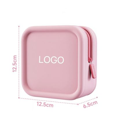 Logotipo personalizado Bolsa cosmética de silicone de moda para viagens portáteis e design de suporte de escova