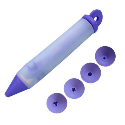 Decore bolos e doces sem esforço com esta caneta de bolo de silicone de 14,5 * 2,3 cm