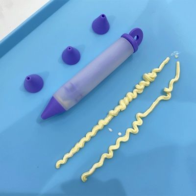 Decore bolos e doces sem esforço com esta caneta de bolo de silicone de 14,5 * 2,3 cm