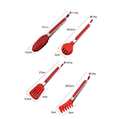 Home Cozinha Restaurante utensílios de comida Tong Set para salada de churrasco e churrasco Bife 3 peças