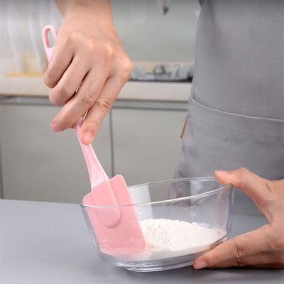 Escrava de silicone rosa Set de três peças Espatulas resistentes ao calor Escova de churrasco Ferramentas de panificação