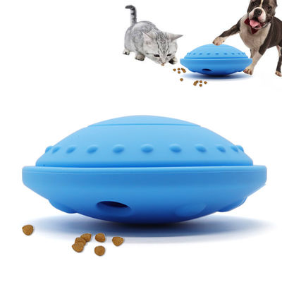 Interativa bola de comida brinquedo bola de mascar silicone durável para cães guloseimas puzzle e treinamento