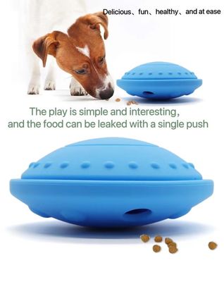 Interativa bola de comida brinquedo bola de mascar silicone durável para cães guloseimas puzzle e treinamento
