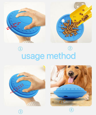 Interativa bola de comida brinquedo bola de mascar silicone durável para cães guloseimas puzzle e treinamento