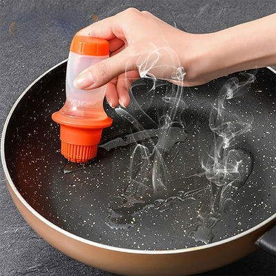 Ferramentas convenientes garrafa de silicone e escova de óleo para cozinhar
