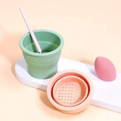 Ferramenta de limpeza de óvulos de beleza Wellfine Silicone Plexing Brush Cleaner Cup para cuidados de beleza
